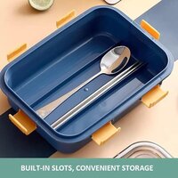 Lunch Box 3 Compartment LeMAPK-Proof BPA Free Stainless Steel