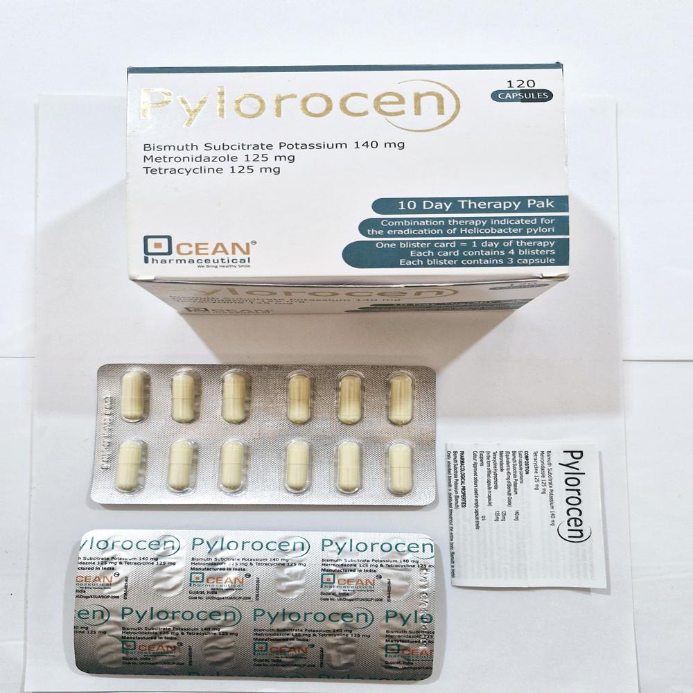 Bismuth Subcitrate Potassium 140mg, Metronidazole 125mg, Tetracycline 125mg Capsules