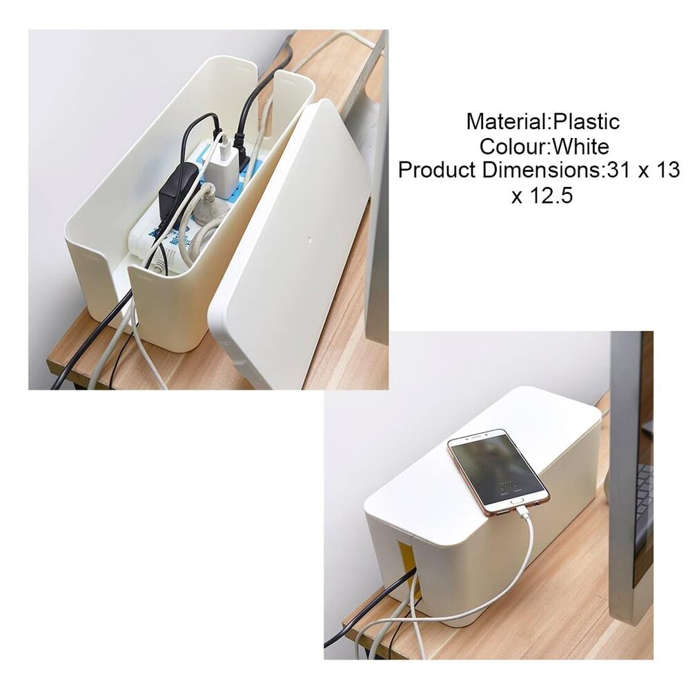 Surge Protector Hiding Cover Organizer, Hide Loose Wire For Home Office Floor & Keep Child And Pet Safe Cable Manager Box 31 X 13 X 12.5 - Feature: Eco-friendly