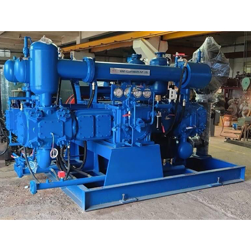 High Pressure 45 Bar Reciprocating Air Compressor - Color: Blue Paint Coated