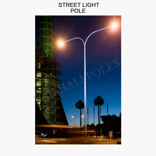 Highway Mild Steel Street Light Pole