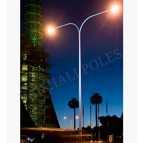 Dual Arm Swaged Outdoor Lighting Pole