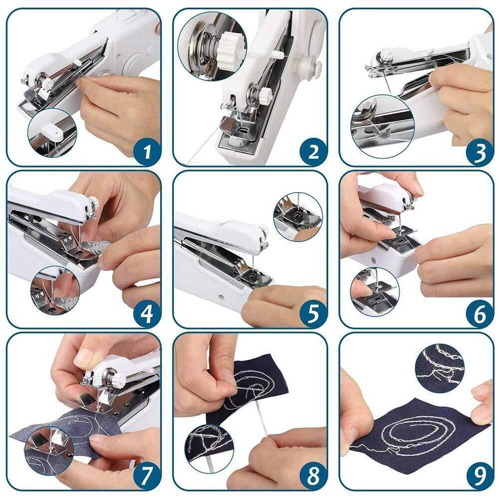 Electric Handheld Sewing Machine Mini Handy Stitch Portable