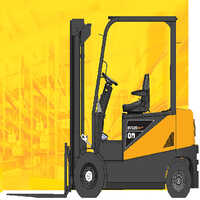 Om 2 Ton Capacity Battery Operated Forklift Plus Series - Color: Yellow