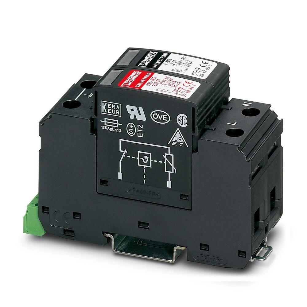 VAL-MS 230/1+1-FM - प्रकार 2 अस्थायी वोल्टेज स्पाइक अवरोधक