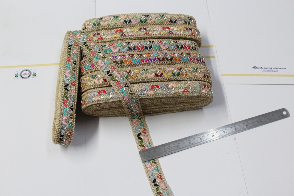 Multicolor Embroidery Lace - Color: Multi