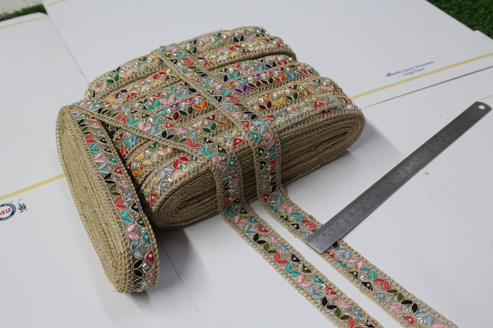 Multicolor Embroidery Lace - Color: Multi