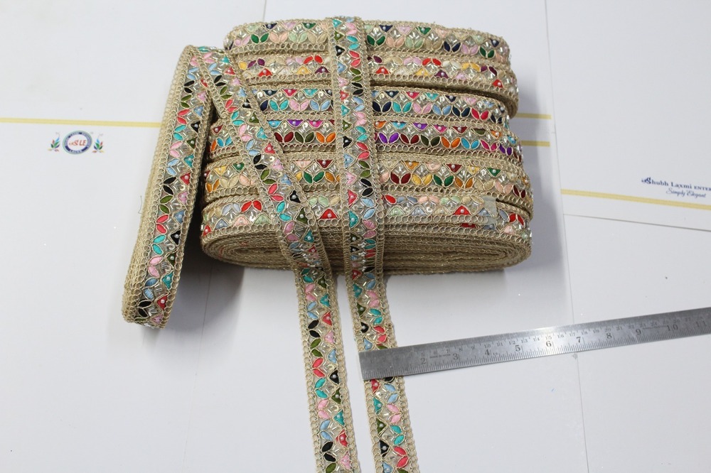 Multicolor Embroidery Lace - Color: Multi