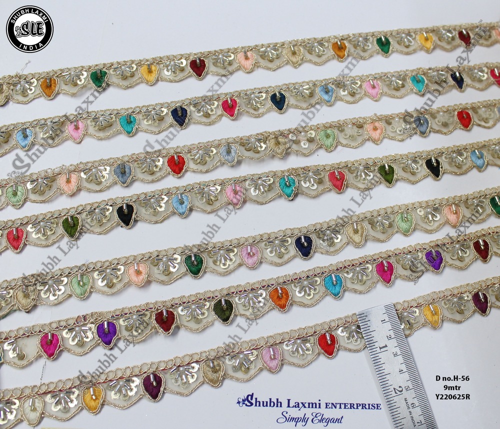 multicolor cutdana lace