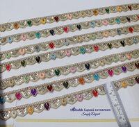 multicolor cutdana lace