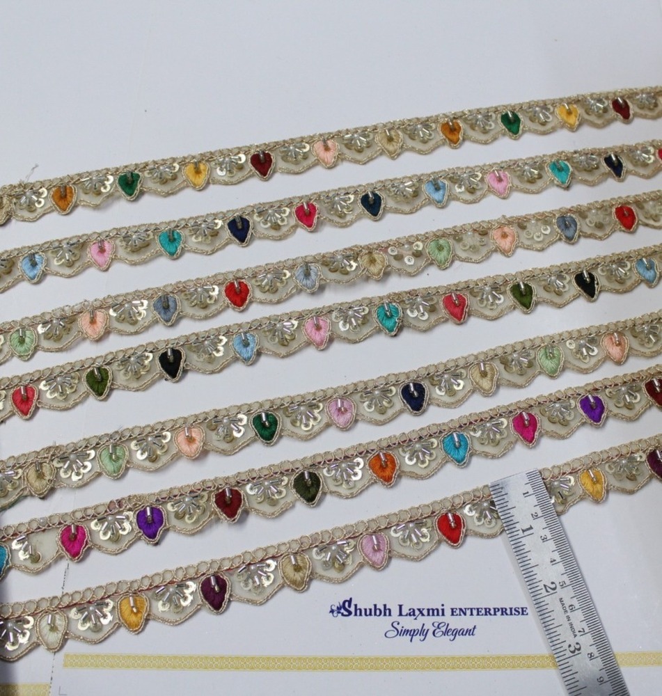 Multicolor Cutdana Lace - Color: Multi