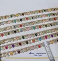 multicolor cutdana lace