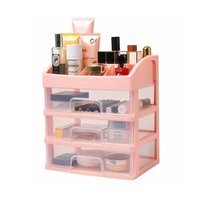 Plastic 3 Layer Jewelry Makeup Cosmatic Storage For Desk Organizer Box