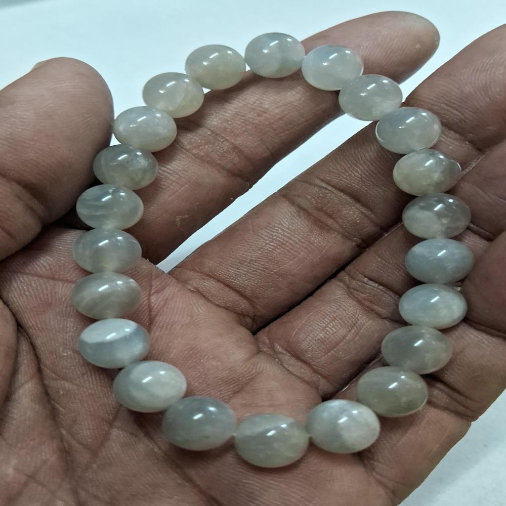 Grey Moonstone natural Crystal Beads