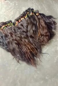 Indian Temple Natural Brown Color  Remy Bulk Hair  Extension