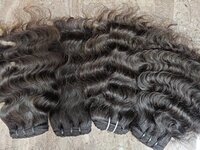 South India Temple Remy Natural Color Curly Weft Hair Bundle  Temple Remy Hair  Extension