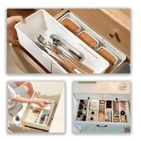 Expandable Household Accessories storage basket for drawers, Big Kitchen storage basket | Plastic