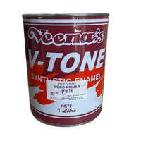 1 Litre Veena's V-tone Synthetic Enamel Wood Primer - Color: White