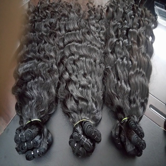 South Indian Temple Remy Natural Color Best Quality Curly Human Hair Extensions Suppliers