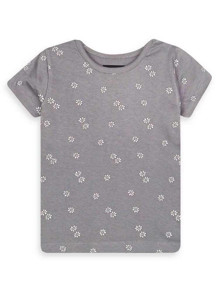 Baby Girls Printed Grey Top