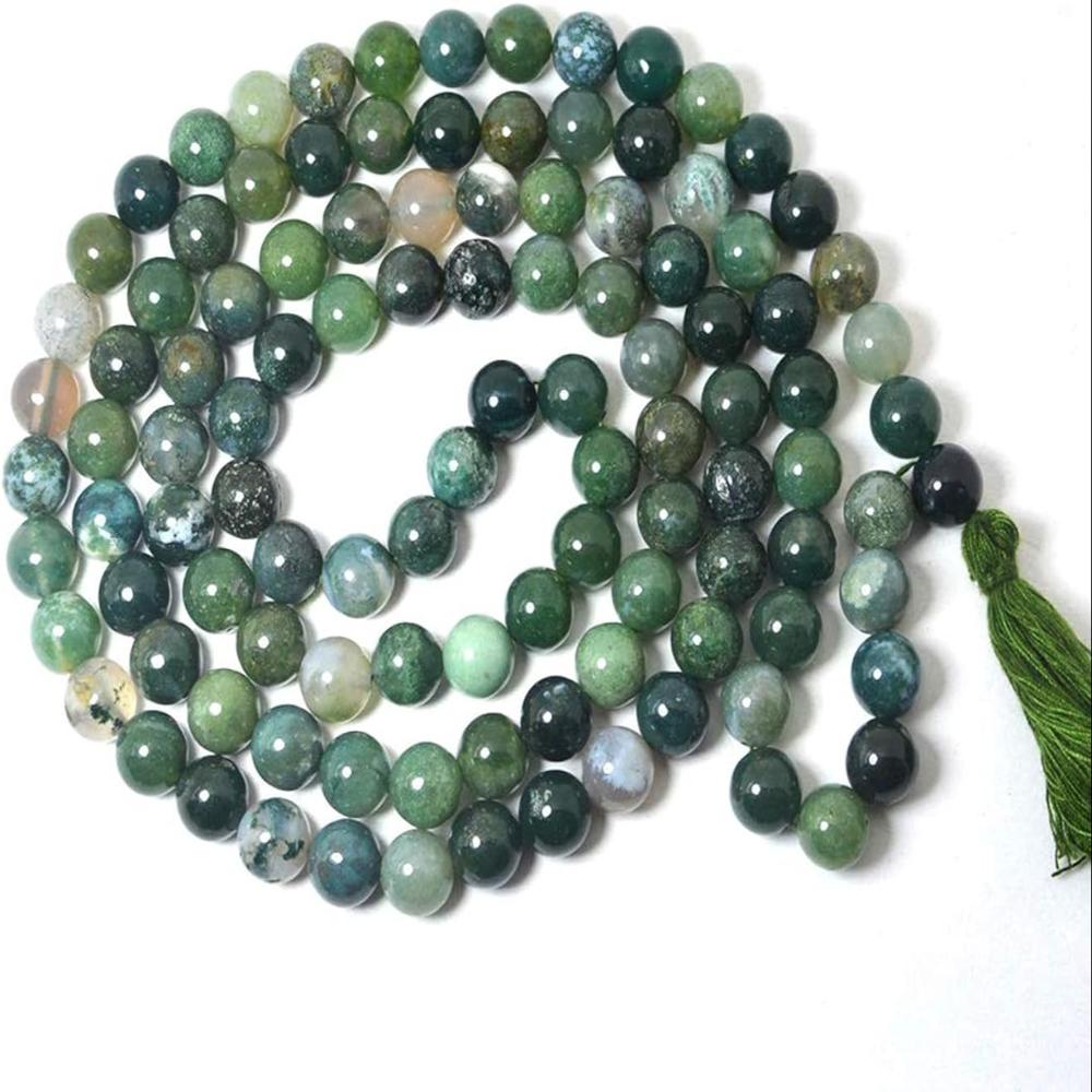 Moss Agate AAA Natural Crystal Beads