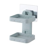 Plastic Double Layer Soap Holder  Wall Mounted