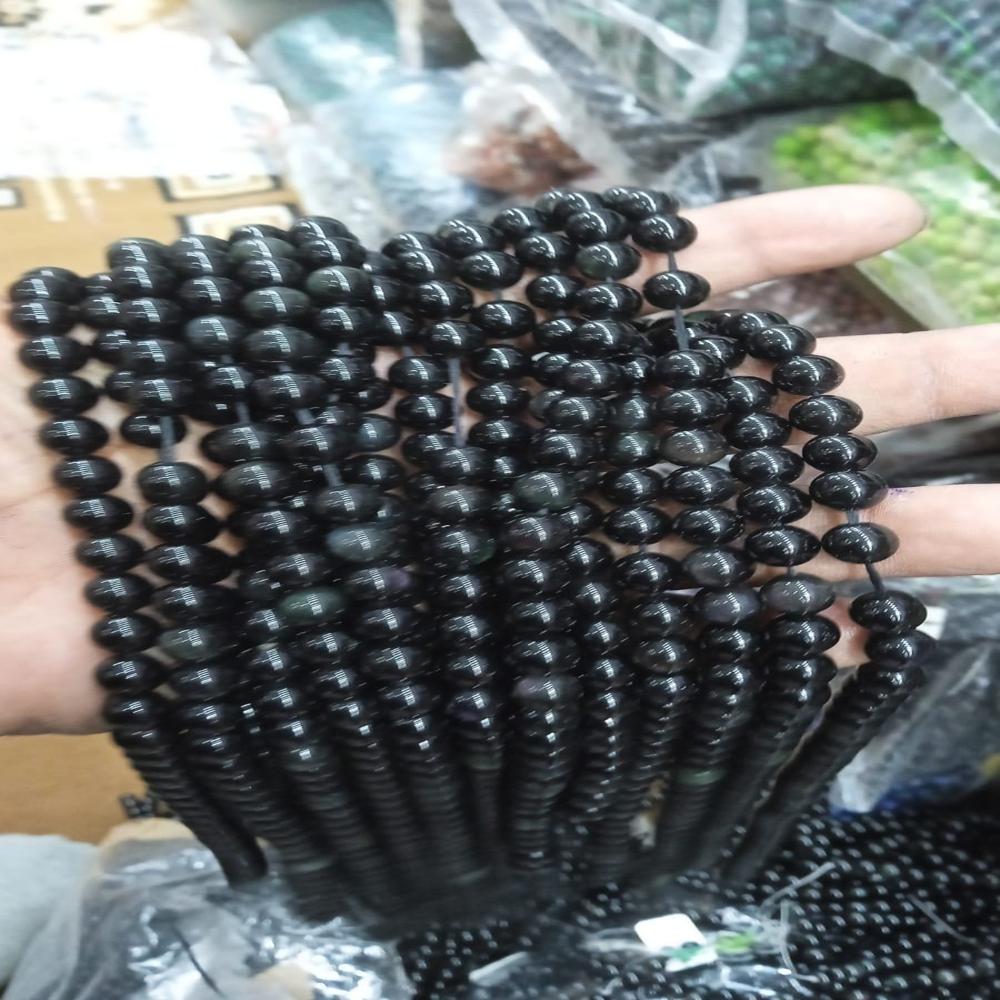 Obsidian Black AAA Star Natural Crystal Beads