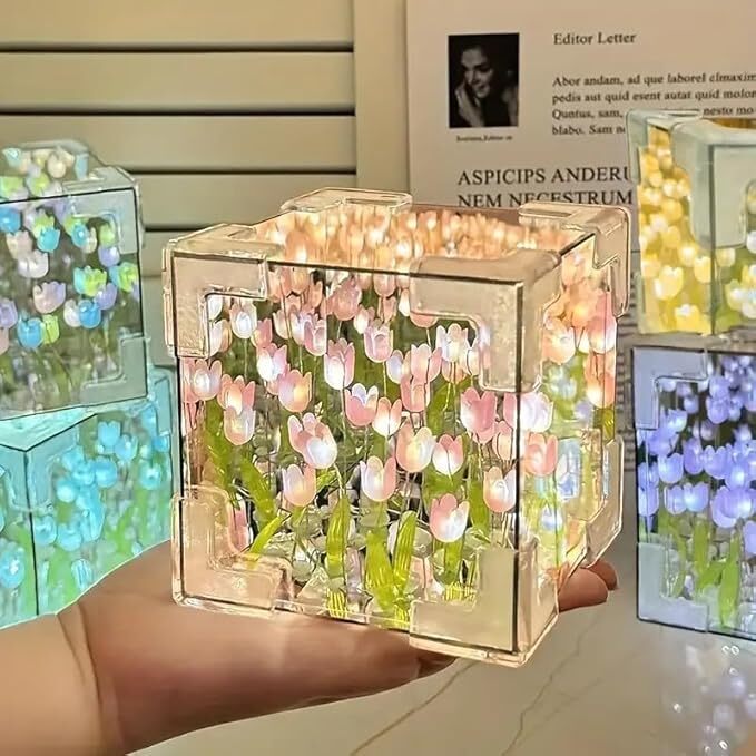 Lamp Handmade Flower Light Tulip Night