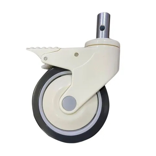 Caster Wheel For Hospital Bed - Finish: Powder Coated