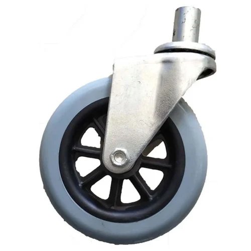 Trolley Caster Wheel - 6x2 Inch Powder Coated , Load Capacity 100-500 kg for Trolley or Cart Use, Durable & Versatile Mobility Solution