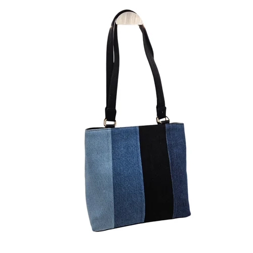Stripes Denim Hand Bag
