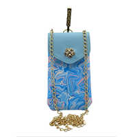 Blue Mobile Sling Bag - Design: Printed