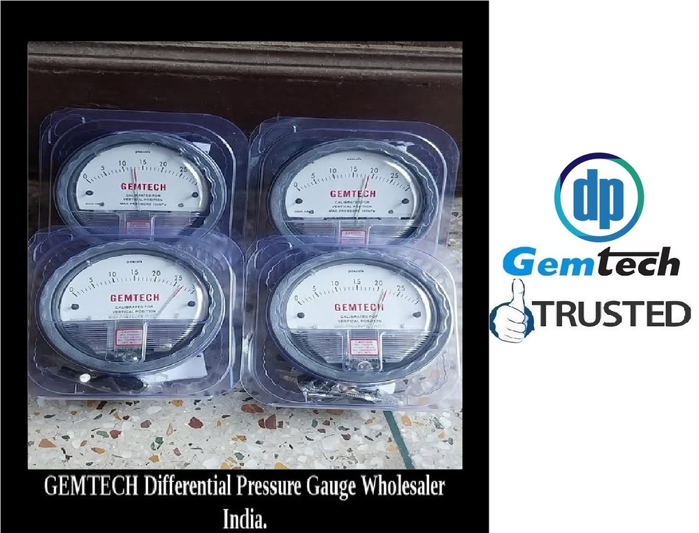 Marketing By Gemtech Differential Pressure Gauges Products - Dp- - Color: Black