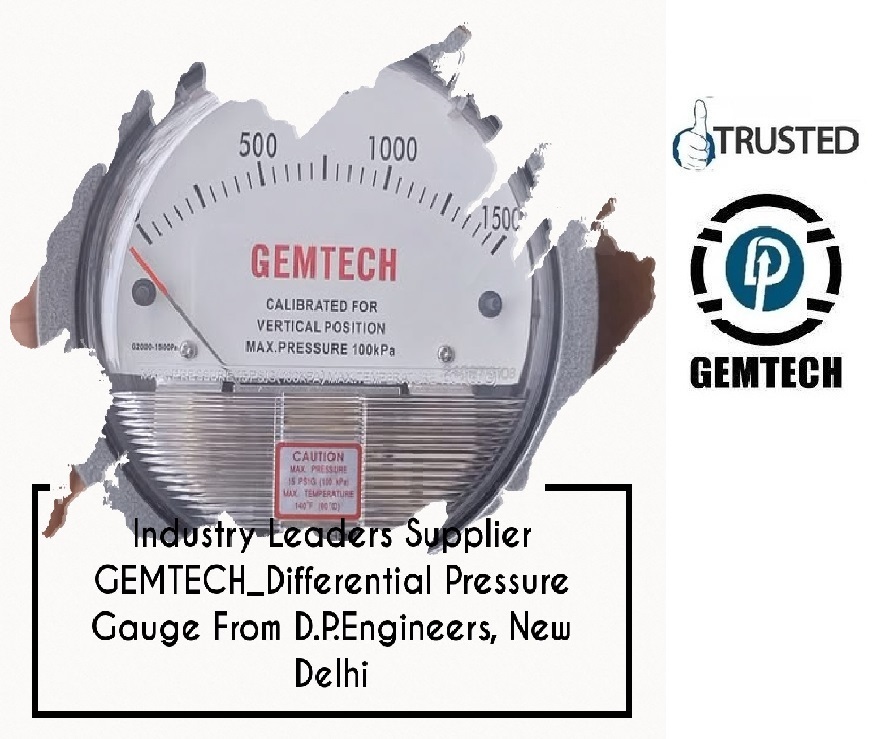 Marketing By Gemtech Differential Pressure Gauges Products - Dp- - Color: Black