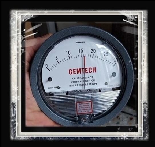 Distributor Gemtech Differential Pressure Gauge Range 0-250 Pac