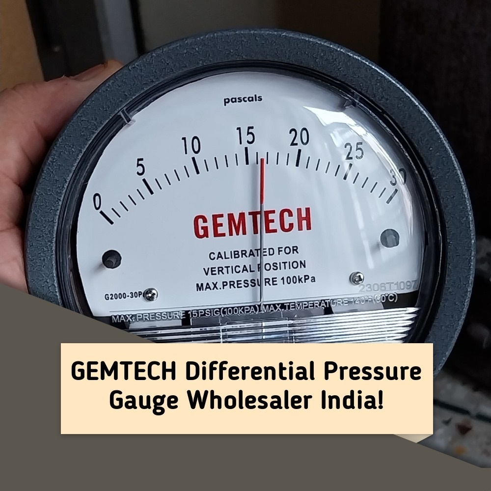 Distributor Gemtech Differential Pressure Gauge Range 0-250 Pac