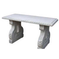 White Marble Bench - Finish: Polished