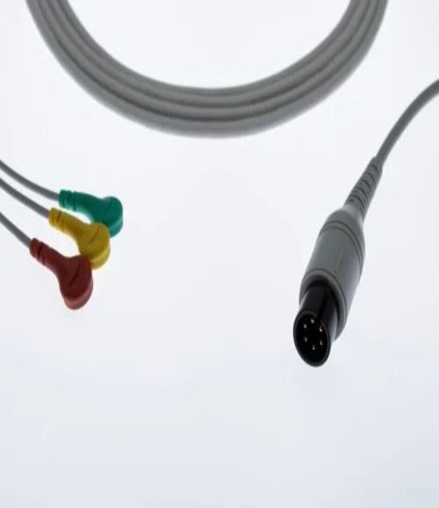 6 Pin 3 Lead / 5 Lead , Clip Type / Snap Type Multi-para Monitor ECG Cable