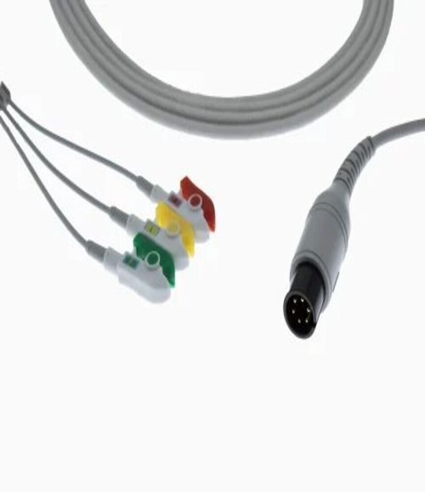 6 Pin 3 Lead / 5 Lead , Clip Type / Snap Type Multi-para Monitor ECG Cable
