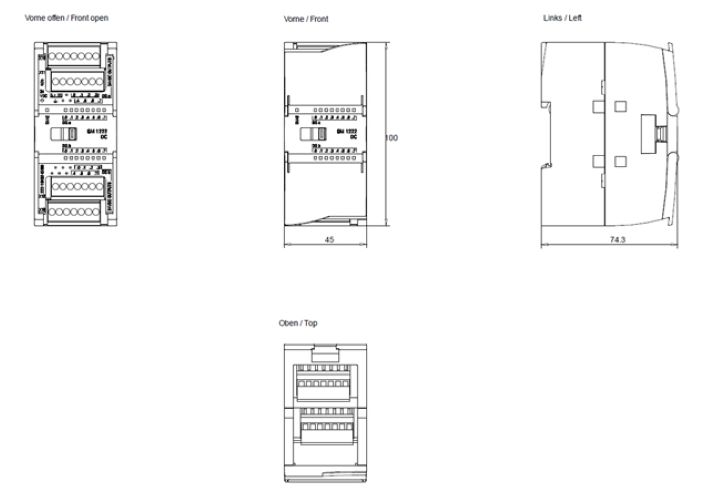 SIEMENS S7 - 1200 PLC MODULE 6ES7222-1BH32-0XB0