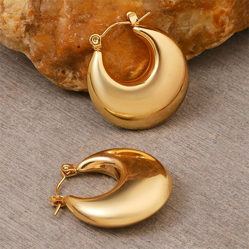 U Gold Plated Earrings