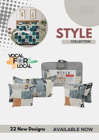 Style Double Bed (1+2+2+) - Cotton Blend 4 Pc Dohar Set, 5 Pieces Bed Sheet Set | Ideal For Hotel And Home Use, Soft And Comfortable Design