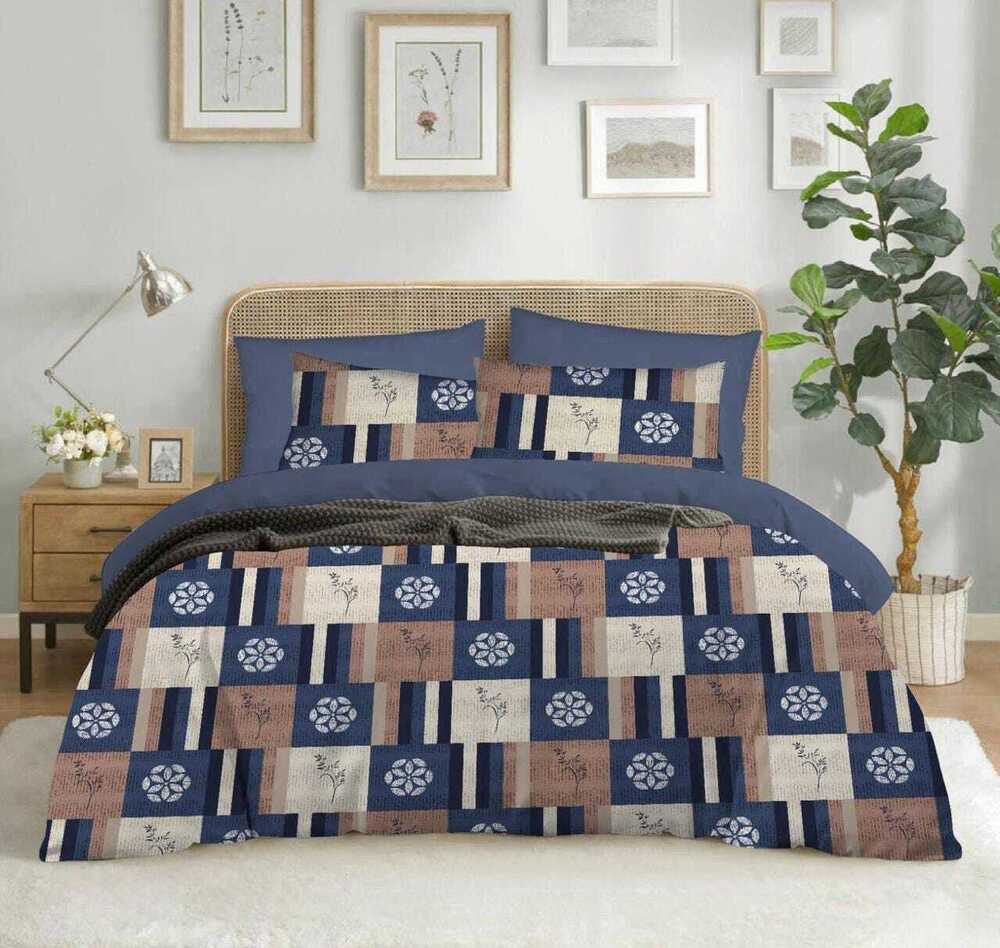 Style Double Bed (1+2+2+) - Cotton Blend 4 Pc Dohar Set, 5 Pieces Bed Sheet Set | Ideal For Hotel And Home Use, Soft And Comfortable Design