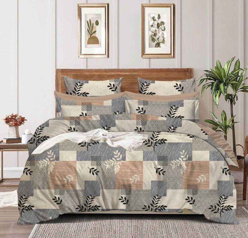 Style Double Bed (1+2+2+) - Cotton Blend 4 Pc Dohar Set, 5 Pieces Bed Sheet Set | Ideal For Hotel And Home Use, Soft And Comfortable Design
