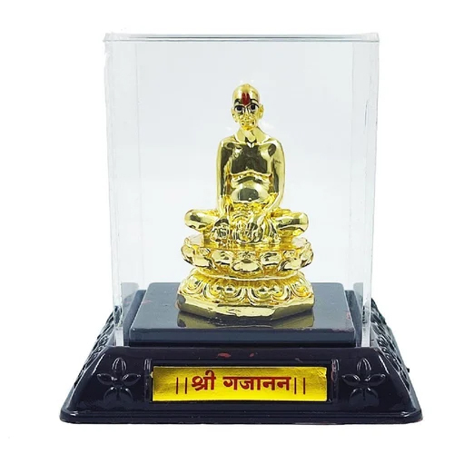 2 Inch Gold Plated Shri Gajanan Statue - Feature: Durable