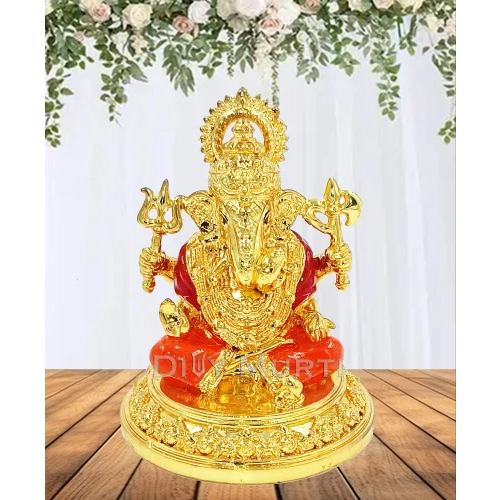 Gold Plated Ganesha Idol - Feature: Durable