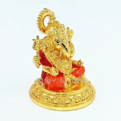 Gold Plated Ganesha Idol