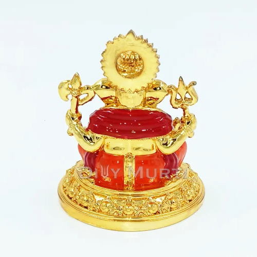 Gold Plated Ganesha Idol