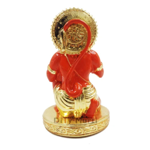 3 Inch Gold Plated Hanuman Idol