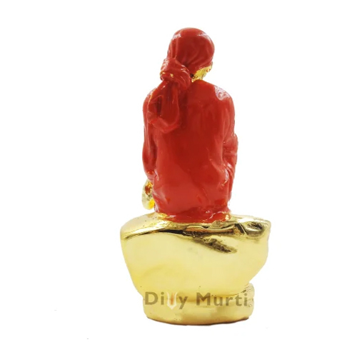 Fiber gold plated Saibaba Statue